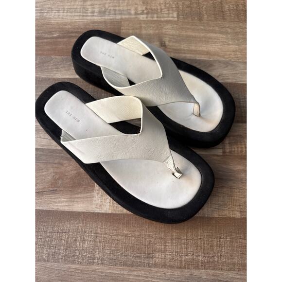 Women's The Row Ginza Two-Toned Leather and Suede Platform Sandals size 39 - Picture 2 of 8